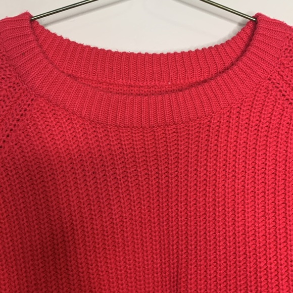 Bright Pink Oversized Sweater | Barbie Pink | Round Neck Sweater | Trendy TikTok - Picture 5 of 6